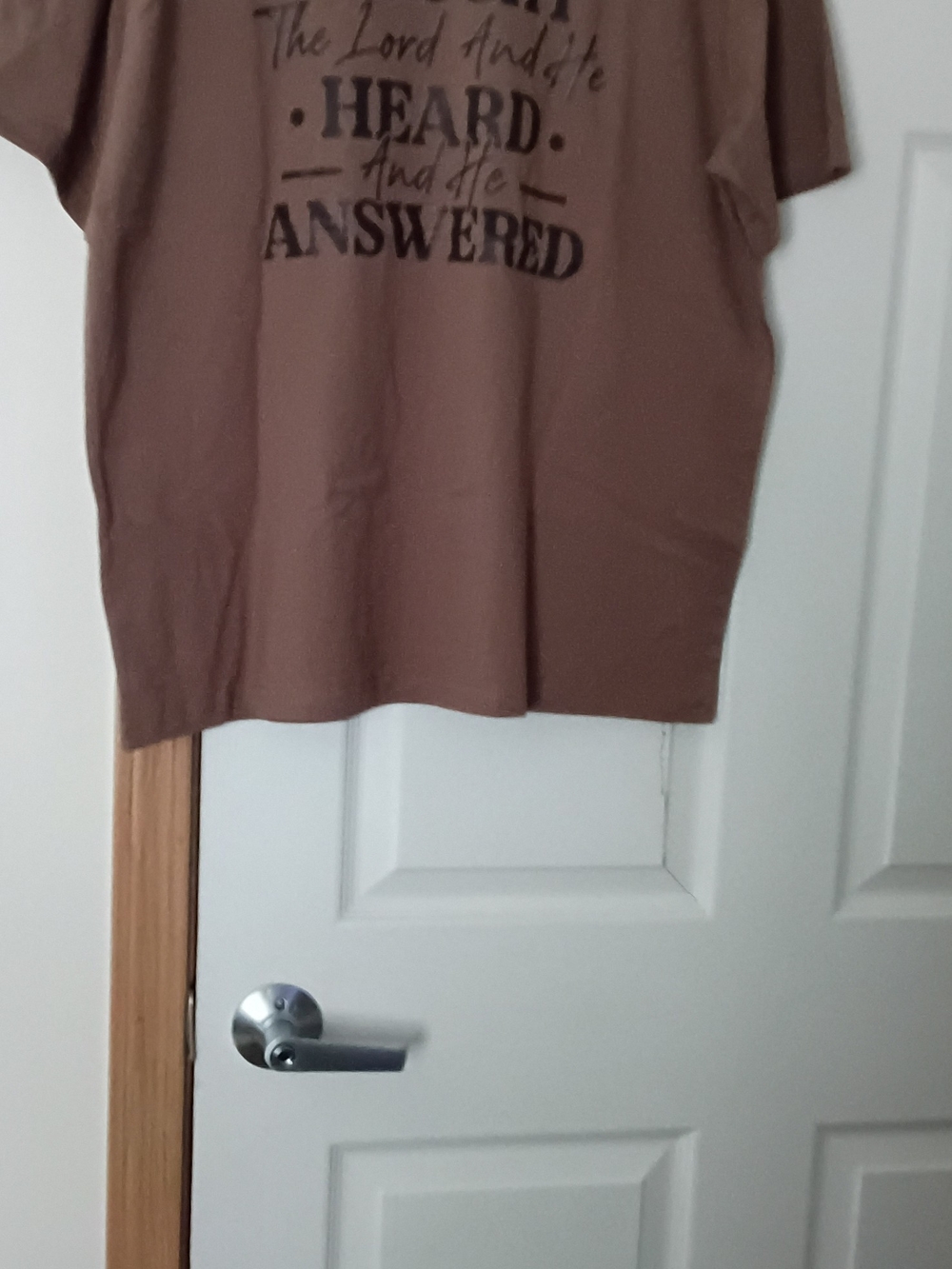 Source Unknown Brown Graphic Short-Sleeve Women’s Top